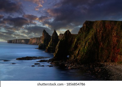 Duncansby Stacks Located In Caithness, Scotland.