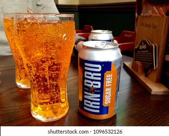 Dundee, Scotland - May 22, 2018: Irn Bru