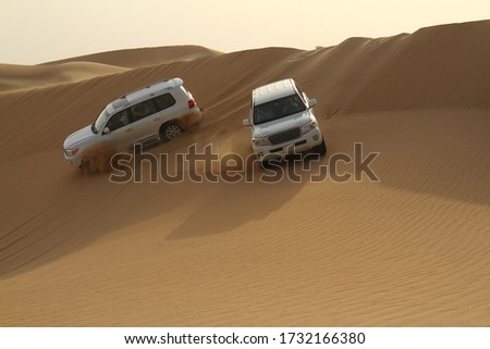 Dune bashing on Abu Dhabi desert