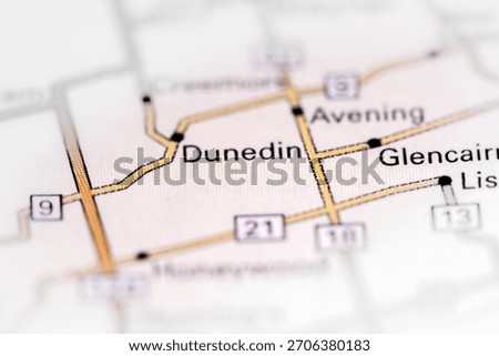 Dunedin. Canada on a map