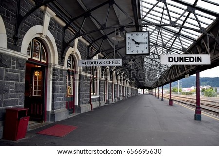 The Dunedin Railway Station is empty at 10.15 in the morning.