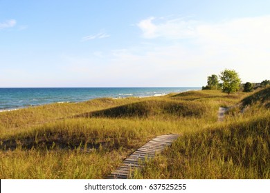 Dunes And Blue Sky In Sheboygan - Wisconsin