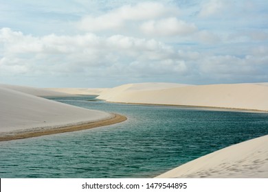 Dunes and lakes in lençois maranhenses ( lencois ) - Maranhão - Brasil