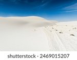 Dunes made of white gypsum sand in New Mexico