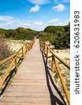 Dunes in natural reserve Zahara de los Atunes, Spain in Cadiz province