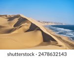 Dunes near the ocean at Walvis Bay in Namibia