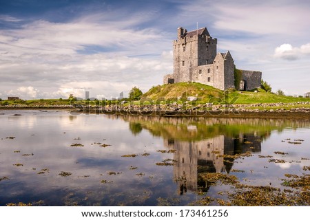 Dunguaire Castle reflection in Kinvara, Ireland