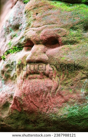 Dunino Den Face in Stone