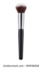 Duo fibre foundation makeup brush. Isolated. White background.