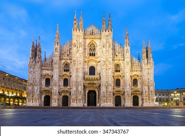 The Duomo Of Milan Cathedral In Milan, Italy.