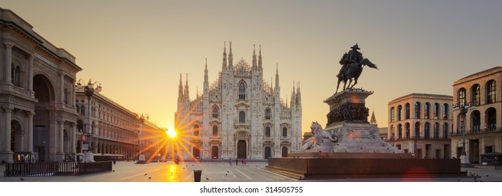 Duomo At Sunrise, Milan, Europe.