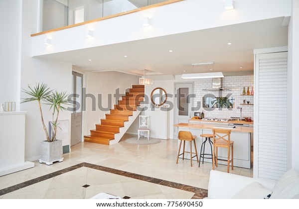 Duplex House Livingroom Kitchen Stock Photo Edit Now 775690450