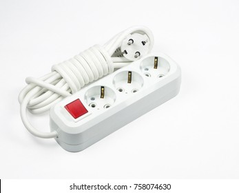 duplicator power socket on white ground - Shutterstock ID 758074630