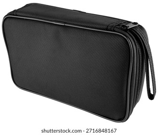 Durable nylon protective case for measuring instruments and small equipment with strap. On a white background in isolation