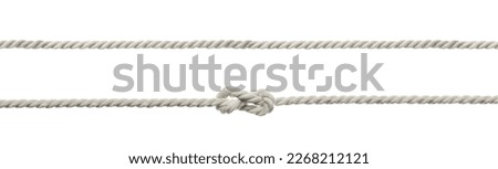 Durable organic cotton ropes on white background