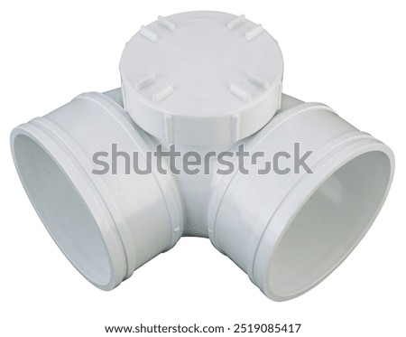 Durable PVC Y-Joint Pipe Fitting with Clean-Out Cap,Side door Bend,White PVC Y-Shape Fitting for Plumbing Systems