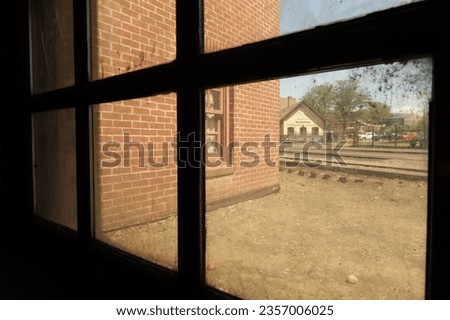Durango train depot from inside the trainyard 