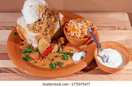 Durban Bunny Chow With Sambals And Yoghurt