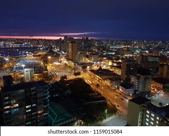 Durban CBD In South Africa Just After Sunset