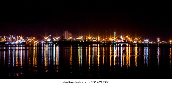 Durban Harbour Night Scape