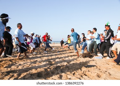 Durban Kwazulu Natal South Africa 05 16 2010 People Dancing On Beach