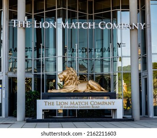 Durban, Kwazulu Natal, South Africa - May 30 2022:  The entrance of The Lion Match Company in the Durban, South Africa, harbour area.  An old South African business.  