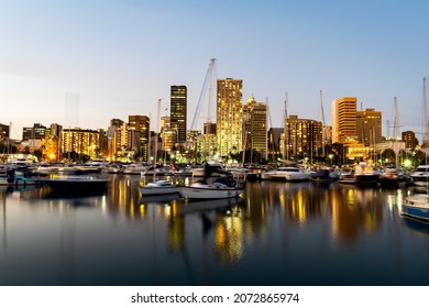 Durban lights after sunset at the Harbor  - Shutterstock ID 2072865974