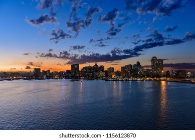 Durban Sea Port In Night Time