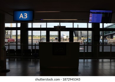 Durban, South Africa - 10 December 2020: Photo Of Boarding Gate At King Shaka International Airport