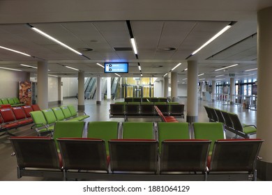 Durban, South Africa - 14 December 2020: Photo Of An Empty Domestic Terminal At King Shaka Airport 