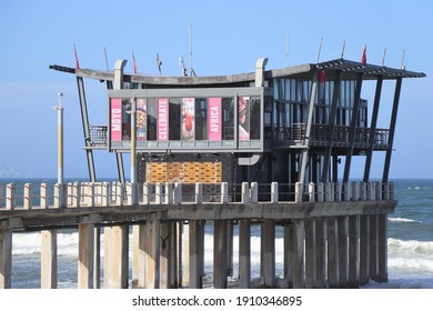 Durban, South Africa - 5 February 2021: Photo Of The Famous MOYO Restaurant Pier On A Sunny And Clear Day With No People Due To The Pandemic Regulations