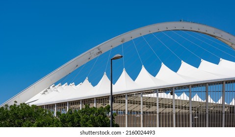 Durban, South Africa, February 23, 2022: Construction of Moses Mabhida Stadium Football Stadium in Durban South Africa