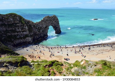 Durdle Door Arch In Summer Day