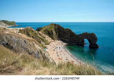 Durdle Door Beach, Dorset , Uk