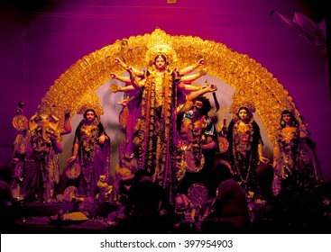 Durga Idol - Durga Puja Navrata,  West Bengal, India