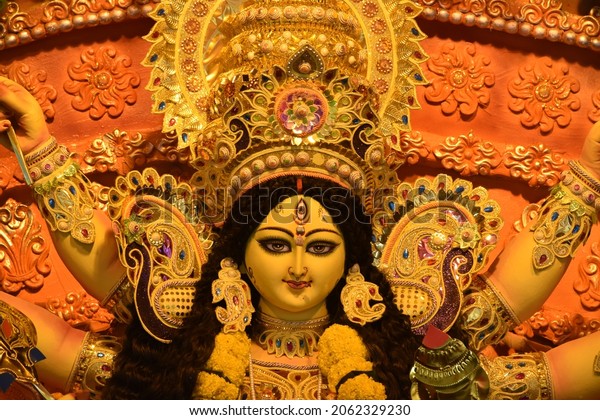 Durga Puja Face Goddess Durga One Stock Photo 2062329230 | Shutterstock