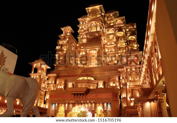 Durga Puja Pandal Decoration Durga Puja Stock Photo Edit Now