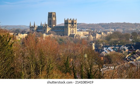 Durham Cathedral dominates the city, which is in County Durham in the northeast of England built on the banks of River Wear.  Its Castle and Cathedral sites are now a UNESCO World Heritage Site