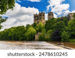 Durham Cathedral Towers Over The River Wear