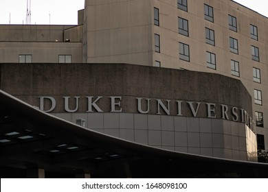 Durham, NC - February 3 2020: Duke University Hospital Exterior And Sign