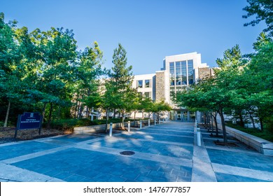 DURHAM, NC, USA - AUGUST 8: Breeden Hall On August 8, 2019 At The Fuqua School Of Business,  Duke University In Durham, North Carolina.