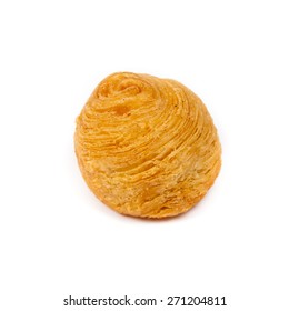 Durian Puff On White Background. Macro. Shallow Dof. Selective Soft Focus.