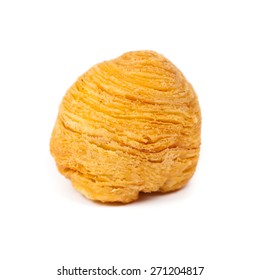 Durian Puff On White Background. Macro. Shallow Dof. Selective Soft Focus.