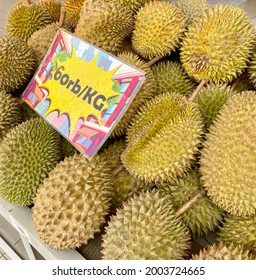 Durian Seller Stall In One Of The Markets