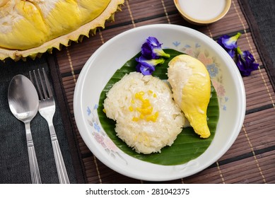 Durian And Sticky Rice