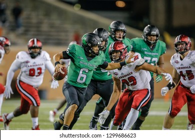 During A Division I Football Game Between The Incarnate Word Cardinals And University Of North Texas Mean Green On September 8, 2018,   At Apogee Stadium, Denton, Texas.