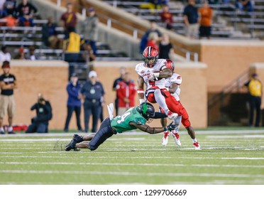 During A Division I Football Game Between The Incarnate Word Cardinals And University Of North Texas Mean Green On September 8, 2018,   At Apogee Stadium, Denton, Texas.