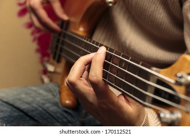 During A Guitar Session (Series With The Same Model Available.)