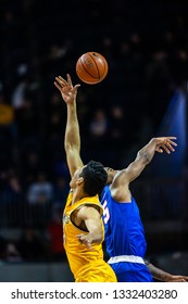 During A NCAA Basketball Game Between The Wichita State Shockers And SMU Mustangs March 3, 2019, At Moody Coliseum, Dallas, Texas. Wichita State Defeated SMU 67-55.