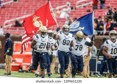 During A NCAA Division I Football Game Between The U.S. Naval Academy Midshipmen And Southern Methodist University Mustangs On September 22, 2018, At Gerald J. Ford Stadium, Dallas, Texas.